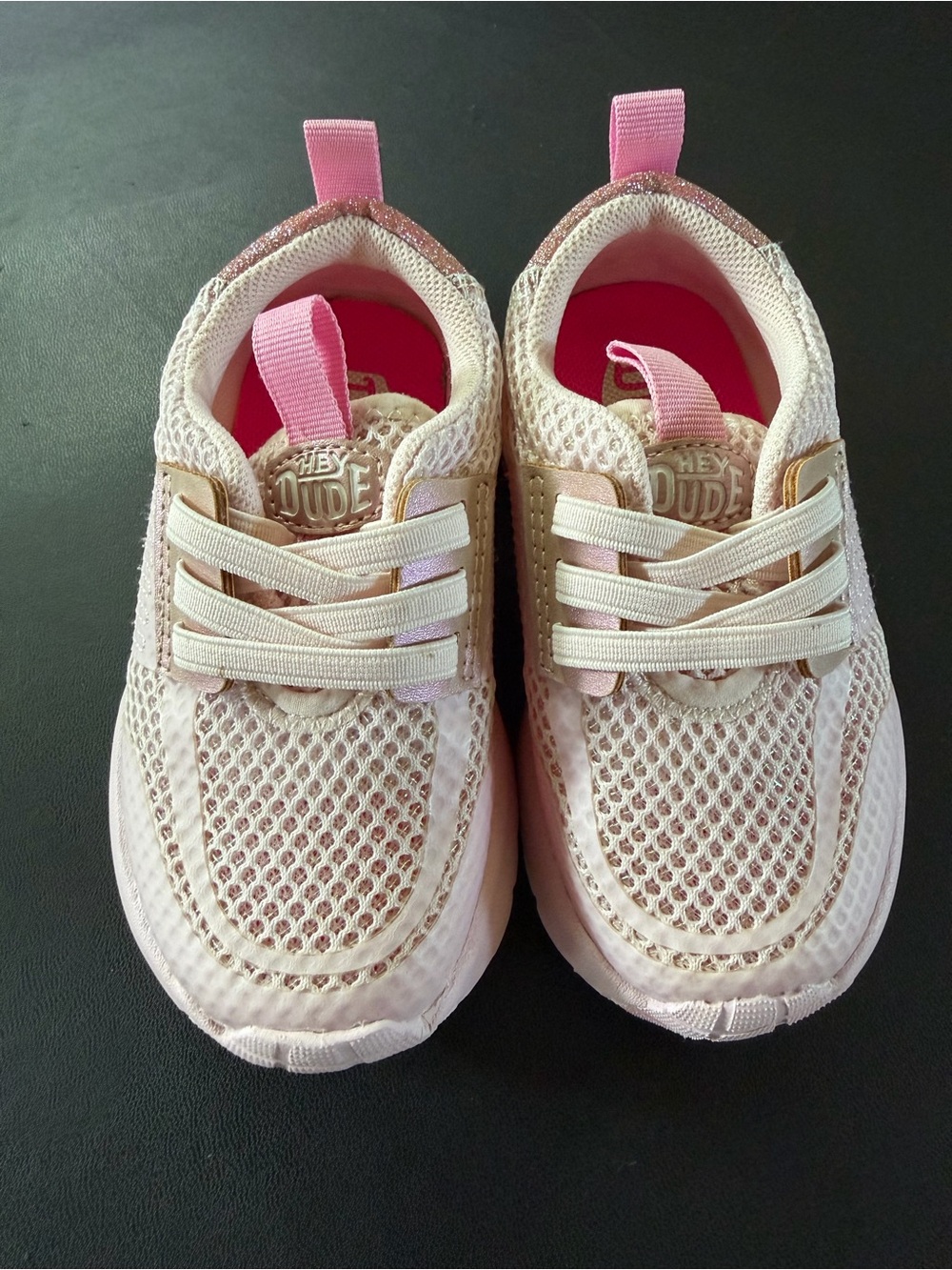 Hey Dude Toddler Pink Mesh Slip-On Sneakers